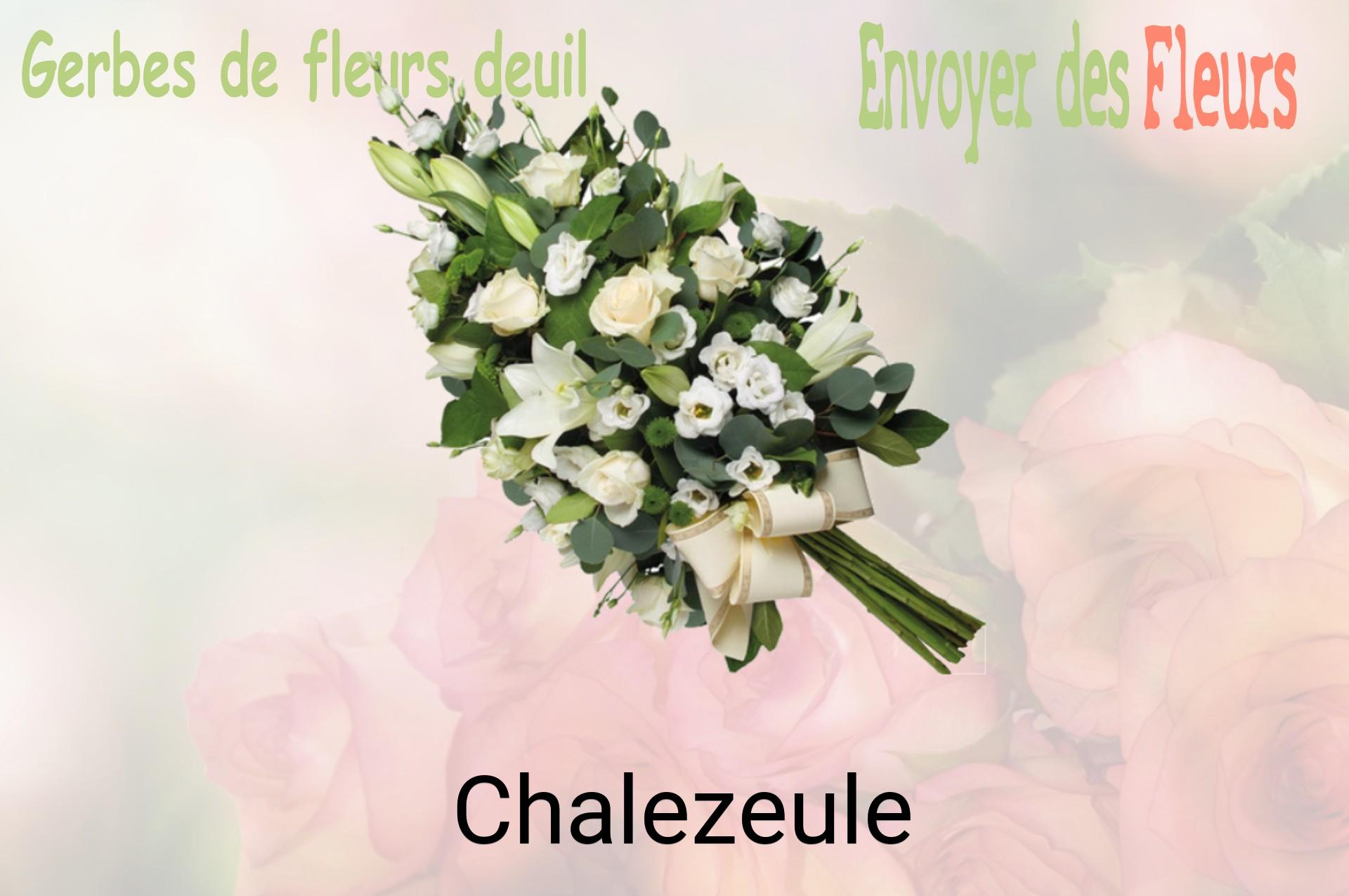 Gerbe de fleurs de deuil livrée à Chalezeule